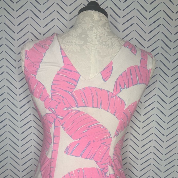 Mahi Gold V-Neck Pink Tropical Tank Mini Dress Size Small - Picture 2 of 6